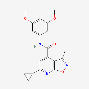 molecular formula C19H19N3O4 B10979454 6-cyclopropyl-N-(3,5-dimethoxyphenyl)-3-methyl[1,2]oxazolo[5,4-b]pyridine-4-carboxamide 