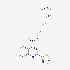 molecular formula C24H22N2OS B10979479 N-(4-phenylbutyl)-2-(thiophen-2-yl)quinoline-4-carboxamide 
