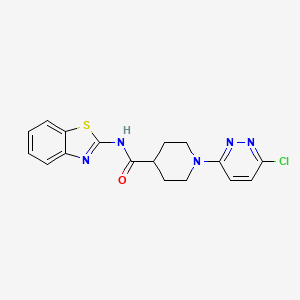 molecular formula C17H16ClN5OS B10979532 N-(1,3-benzothiazol-2-yl)-1-(6-chloropyridazin-3-yl)piperidine-4-carboxamide 