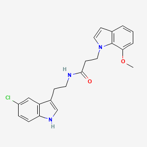 molecular formula C22H22ClN3O2 B10979554 N-[2-(5-chloro-1H-indol-3-yl)ethyl]-3-(7-methoxy-1H-indol-1-yl)propanamide 