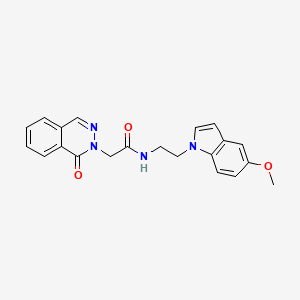 molecular formula C21H20N4O3 B10979572 N-[2-(5-methoxy-1H-indol-1-yl)ethyl]-2-(1-oxophthalazin-2(1H)-yl)acetamide 