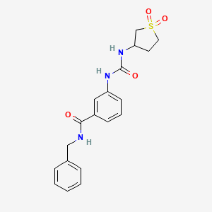 molecular formula C19H21N3O4S B10979596 N-benzyl-3-{[(1,1-dioxidotetrahydrothiophen-3-yl)carbamoyl]amino}benzamide 