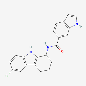 molecular formula C21H18ClN3O B10979606 N-(6-Chloro-2,3,4,9-tetrahydro-1H-carbazol-1-YL)-1H-indole-6-carboxamide 