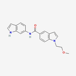 molecular formula C20H19N3O2 B10979626 N-(1H-indol-6-yl)-1-(2-methoxyethyl)-1H-indole-5-carboxamide 