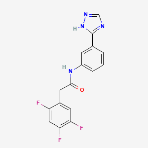 molecular formula C16H11F3N4O B10979628 N-[3-(4H-1,2,4-triazol-3-yl)phenyl]-2-(2,4,5-trifluorophenyl)acetamide 