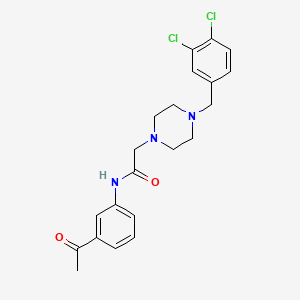 molecular formula C21H23Cl2N3O2 B10979658 N-(3-acetylphenyl)-2-[4-(3,4-dichlorobenzyl)piperazin-1-yl]acetamide 