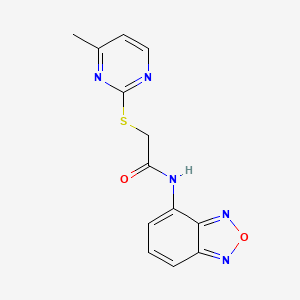 molecular formula C13H11N5O2S B10979675 N-(2,1,3-benzoxadiazol-4-yl)-2-[(4-methylpyrimidin-2-yl)sulfanyl]acetamide 
