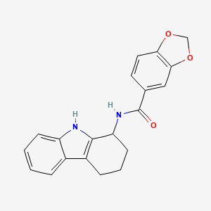 molecular formula C20H18N2O3 B10979825 N-(2,3,4,9-tetrahydro-1H-carbazol-1-yl)-1,3-benzodioxole-5-carboxamide 