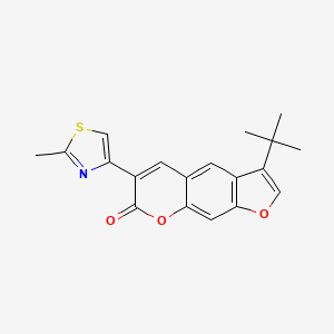 molecular formula C19H17NO3S B10979834 3-tert-butyl-6-(2-methyl-1,3-thiazol-4-yl)-7H-furo[3,2-g]chromen-7-one 