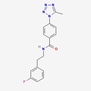 molecular formula C17H16FN5O B10979843 N-[2-(3-fluorophenyl)ethyl]-4-(5-methyl-1H-tetrazol-1-yl)benzamide 
