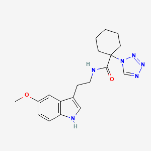 molecular formula C19H24N6O2 B10979854 N-[2-(5-methoxy-1H-indol-3-yl)ethyl]-1-(1H-tetrazol-1-yl)cyclohexanecarboxamide 
