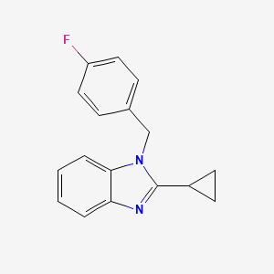 molecular formula C17H15FN2 B10979871 2-cyclopropyl-1-(4-fluorobenzyl)-1H-benzimidazole 