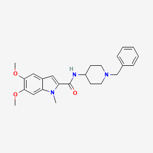 molecular formula C24H29N3O3 B10979890 N-(1-benzylpiperidin-4-yl)-5,6-dimethoxy-1-methyl-1H-indole-2-carboxamide 