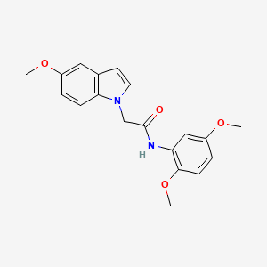 molecular formula C19H20N2O4 B10979895 N-(2,5-dimethoxyphenyl)-2-(5-methoxy-1H-indol-1-yl)acetamide 