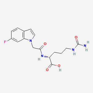 molecular formula C16H19FN4O4 B10980024 N~5~-carbamoyl-N~2~-[(6-fluoro-1H-indol-1-yl)acetyl]-D-ornithine 