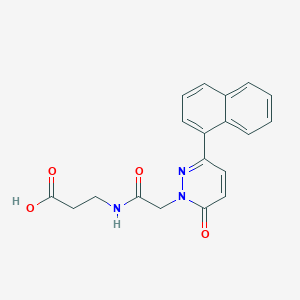 molecular formula C19H17N3O4 B10980066 N-{[3-(naphthalen-1-yl)-6-oxopyridazin-1(6H)-yl]acetyl}-beta-alanine 