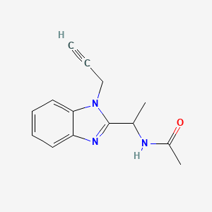 molecular formula C14H15N3O B10980069 N-{1-[1-(prop-2-yn-1-yl)-1H-benzimidazol-2-yl]ethyl}acetamide 