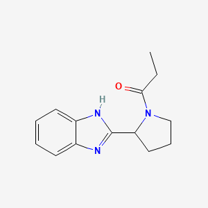 molecular formula C14H17N3O B10980079 1-[2-(1H-Benzimidazol-2-yl)-1-pyrrolidinyl]-1-propanone CAS No. 1023815-34-0