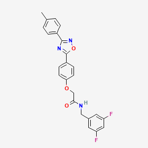 molecular formula C24H19F2N3O3 B10980093 N-(3,5-difluorobenzyl)-2-{4-[3-(4-methylphenyl)-1,2,4-oxadiazol-5-yl]phenoxy}acetamide 