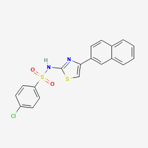 molecular formula C19H13ClN2O2S2 B10980157 4-chloro-N-[4-(naphthalen-2-yl)-1,3-thiazol-2-yl]benzenesulfonamide 