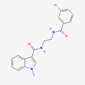 molecular formula C19H18BrN3O2 B10980218 N-(2-{[(3-bromophenyl)carbonyl]amino}ethyl)-1-methyl-1H-indole-3-carboxamide 