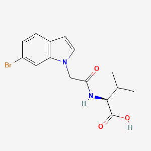 molecular formula C15H17BrN2O3 B10980788 N-[(6-bromo-1H-indol-1-yl)acetyl]-L-valine 