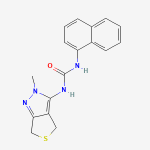 molecular formula C17H16N4OS B10981375 1-(2-methyl-2,6-dihydro-4H-thieno[3,4-c]pyrazol-3-yl)-3-naphthalen-1-ylurea 