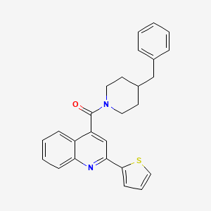 molecular formula C26H24N2OS B10981567 (4-Benzylpiperidin-1-yl)[2-(thiophen-2-yl)quinolin-4-yl]methanone 
