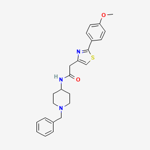 molecular formula C24H27N3O2S B10981679 N-(1-benzylpiperidin-4-yl)-2-[2-(4-methoxyphenyl)-1,3-thiazol-4-yl]acetamide 