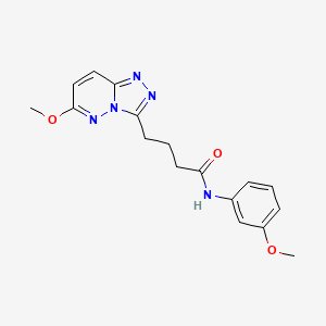 molecular formula C17H19N5O3 B10981812 N-(3-methoxyphenyl)-4-(6-methoxy[1,2,4]triazolo[4,3-b]pyridazin-3-yl)butanamide 