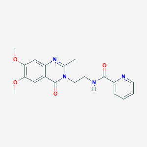 molecular formula C19H20N4O4 B10981858 N-[2-(6,7-dimethoxy-2-methyl-4-oxoquinazolin-3(4H)-yl)ethyl]pyridine-2-carboxamide 
