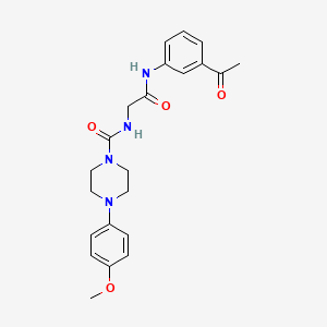 molecular formula C22H26N4O4 B10982050 N-{2-[(3-acetylphenyl)amino]-2-oxoethyl}-4-(4-methoxyphenyl)piperazine-1-carboxamide 