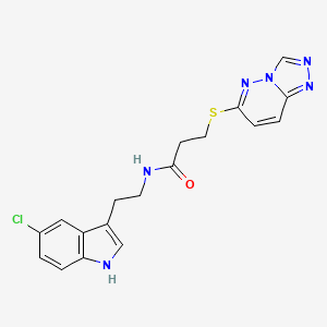 molecular formula C18H17ClN6OS B10982172 N-[2-(5-chloro-1H-indol-3-yl)ethyl]-3-([1,2,4]triazolo[4,3-b]pyridazin-6-ylsulfanyl)propanamide 