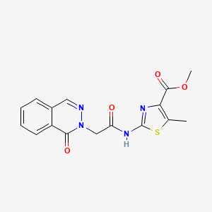 molecular formula C16H14N4O4S B10982174 methyl 5-methyl-2-{[(1-oxophthalazin-2(1H)-yl)acetyl]amino}-1,3-thiazole-4-carboxylate 