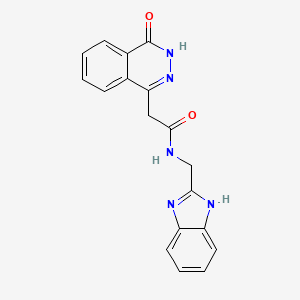 molecular formula C18H15N5O2 B10982229 N-(1H-benzimidazol-2-ylmethyl)-2-(4-hydroxyphthalazin-1-yl)acetamide 