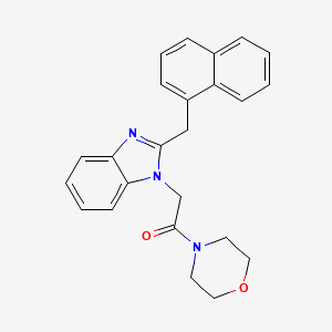 molecular formula C24H23N3O2 B10982340 1-(morpholin-4-yl)-2-[2-(naphthalen-1-ylmethyl)-1H-benzimidazol-1-yl]ethanone 
