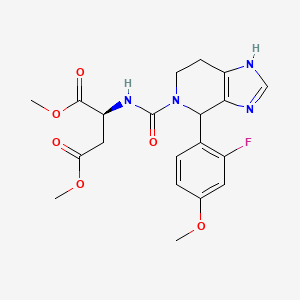molecular formula C20H23FN4O6 B10982408 Dimethyl (2S)-2-({[4-(2-fluoro-4-methoxyphenyl)-3,4,6,7-tetrahydro-5H-imidazo[4,5-C]pyridin-5-YL]carbonyl}amino)butanedioate 