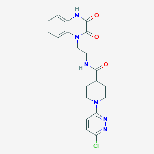 molecular formula C20H21ClN6O3 B10982422 1-(6-chloropyridazin-3-yl)-N-[2-(3-hydroxy-2-oxoquinoxalin-1(2H)-yl)ethyl]piperidine-4-carboxamide 