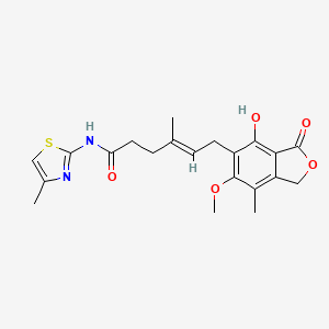 molecular formula C21H24N2O5S B10982427 (E)-6-(4-hydroxy-6-methoxy-7-methyl-3-oxo-1,3-dihydroisobenzofuran-5-yl)-4-methyl-N-(4-methylthiazol-2-yl)hex-4-enamide 
