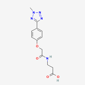 molecular formula C13H15N5O4 B10982431 N-{[4-(2-methyl-2H-tetrazol-5-yl)phenoxy]acetyl}-beta-alanine 
