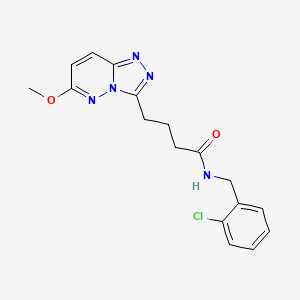 molecular formula C17H18ClN5O2 B10982686 N-(2-chlorobenzyl)-4-(6-methoxy[1,2,4]triazolo[4,3-b]pyridazin-3-yl)butanamide 