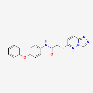 molecular formula C19H15N5O2S B10982699 N-(4-phenoxyphenyl)-2-([1,2,4]triazolo[4,3-b]pyridazin-6-ylsulfanyl)acetamide 