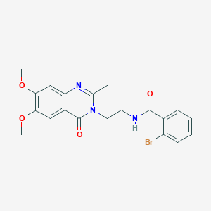 molecular formula C20H20BrN3O4 B10982718 2-bromo-N-[2-(6,7-dimethoxy-2-methyl-4-oxoquinazolin-3(4H)-yl)ethyl]benzamide 