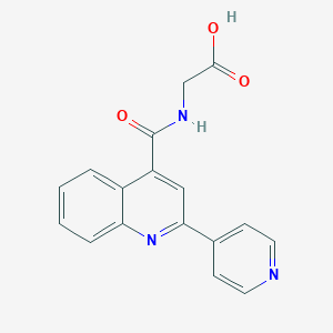 molecular formula C17H13N3O3 B10982872 N-{[2-(pyridin-4-yl)quinolin-4-yl]carbonyl}glycine 