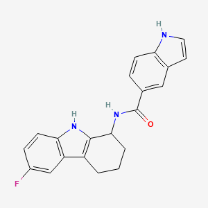 molecular formula C21H18FN3O B10982947 N-(6-fluoro-2,3,4,9-tetrahydro-1H-carbazol-1-yl)-1H-indole-5-carboxamide 
