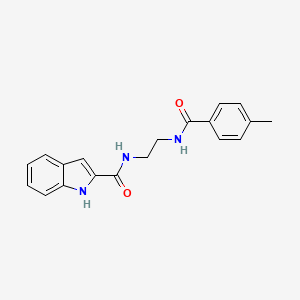 molecular formula C19H19N3O2 B10983137 N-(2-{[(4-methylphenyl)carbonyl]amino}ethyl)-1H-indole-2-carboxamide 