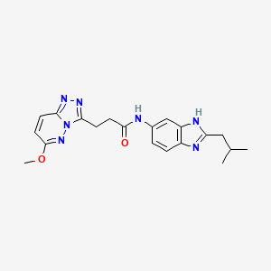 molecular formula C20H23N7O2 B10983150 3-(6-methoxy[1,2,4]triazolo[4,3-b]pyridazin-3-yl)-N-[2-(2-methylpropyl)-1H-benzimidazol-6-yl]propanamide 