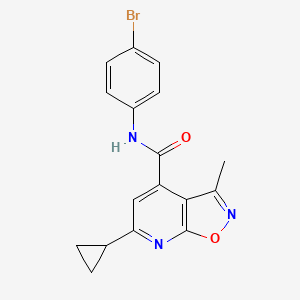 molecular formula C17H14BrN3O2 B10983178 N-(4-bromophenyl)-6-cyclopropyl-3-methyl[1,2]oxazolo[5,4-b]pyridine-4-carboxamide 