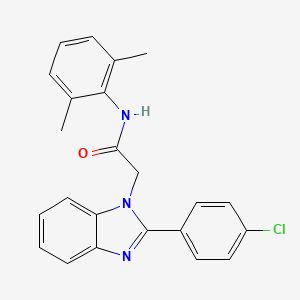 molecular formula C23H20ClN3O B10983243 2-[2-(4-chlorophenyl)-1H-benzimidazol-1-yl]-N-(2,6-dimethylphenyl)acetamide 