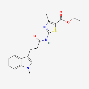 molecular formula C19H21N3O3S B10983372 ethyl 4-methyl-2-{[3-(1-methyl-1H-indol-3-yl)propanoyl]amino}-1,3-thiazole-5-carboxylate 
